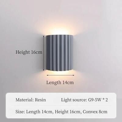 Uplift Picks Modern Macaron LED Wall Lamp Nordic Minimalist Decorative Sconce gray white Light