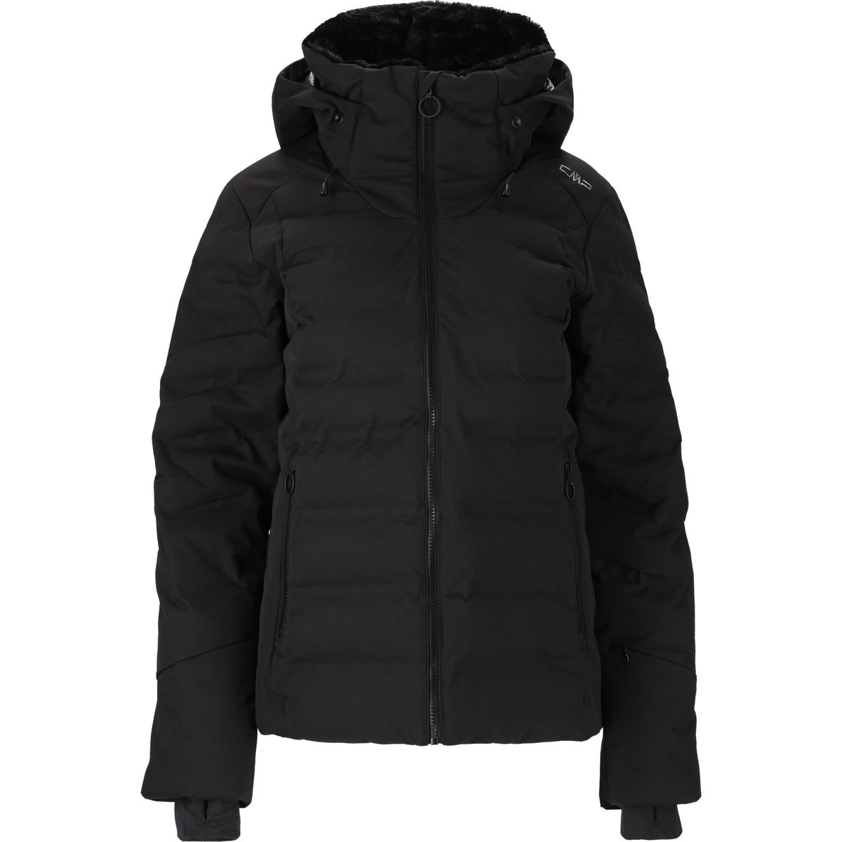 CMP Woman Ski Ski Jacket FIX Hood nero (U901) 36 34W4406-U901-36