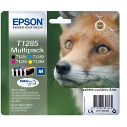 Epson Original T1285 Fuchs Druckerpatronen 4er Multipack BK/C/M/Y (C13T12854012)
