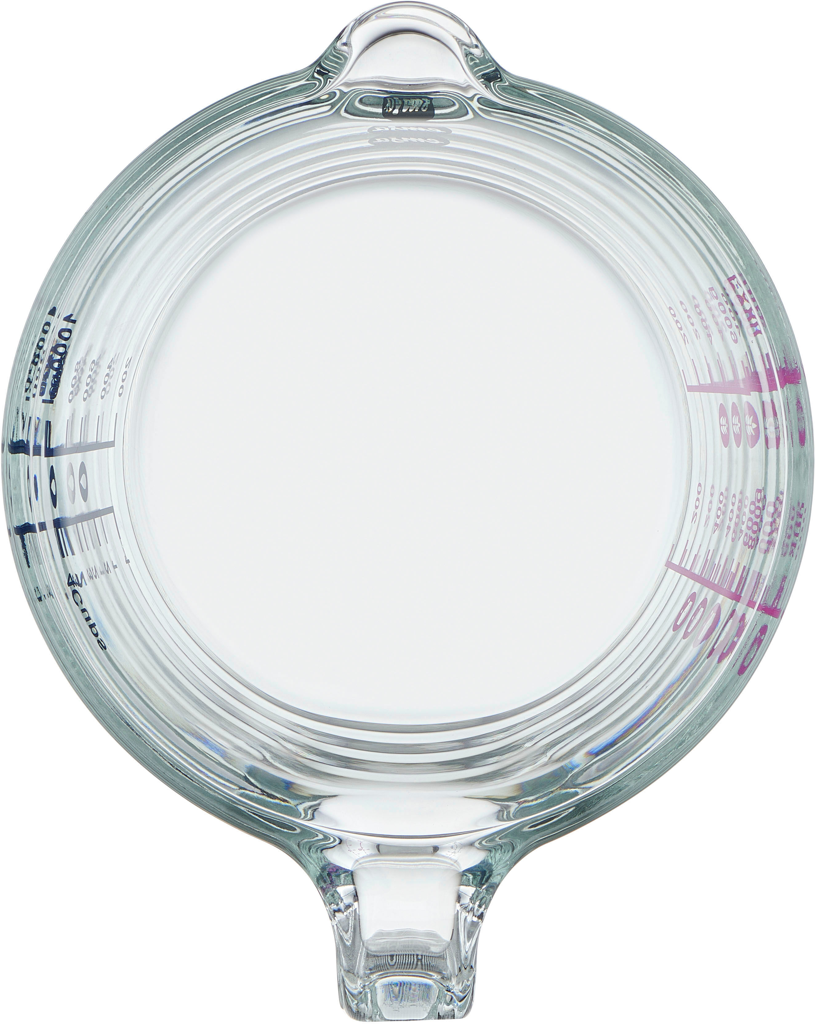 Messbecher EMSA "Prep&Bake", transparent, H:11cm Ø:15,8cm, Glas, Messbecher, Messbecher, doppelte Skalierung f. feste & flüssige Zutaten, Ausgießlippe
