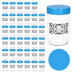 36er Set Ida Aufbewahrungsglas 0,5 L Vorratsgläser blau Müsli Nüsse Kräuter