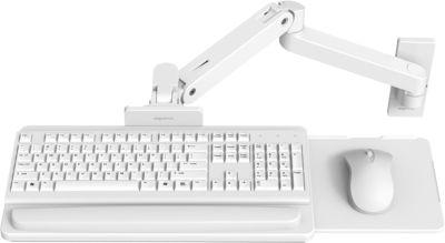 Tastatur Wandhalterung Ergotron LX Pro, mit Mausablagefläche, bis 2,3 kg, neig-/schwenkbar, höhenverstellbar, Aluminium, weiß