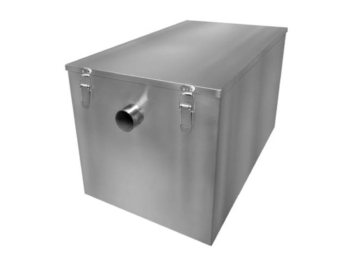 Gastro Fettabscheider Ölabscheider 120L Fettseparator Abwasser Küchenspüle Edelstahl Fettfilter Filter Fett Öl Wasser Restaurant Küche Imbiss Hotel Café 50mm Einlass Auslass Kompakt 41 H x 45 B x 65 T