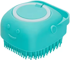 Inspire Picks SpaSoothe Silicone Pet Grooming Brush With Shampoo Dispenser blue 1pc