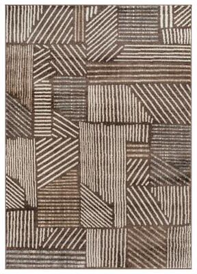 World Rug Gallery Contemporary Boho Stripes Black Area Rug