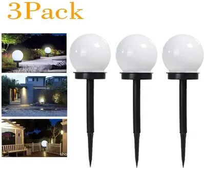 Perfect Picks Market Solar LED Garden Globe Lights Waterproof Outdoor Pathway & Yard Lighting Set 3pack