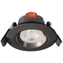 SMD-68-230V-3000K-rund Deckeneinbauleuchte IP20 Verkehrsschwarz RAL 9017