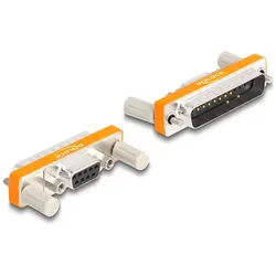 Delock Adapter D-Sub 9 Pin Buchse mit Muttern zu D-Sub 25 Pin Stecker mit Schrauben