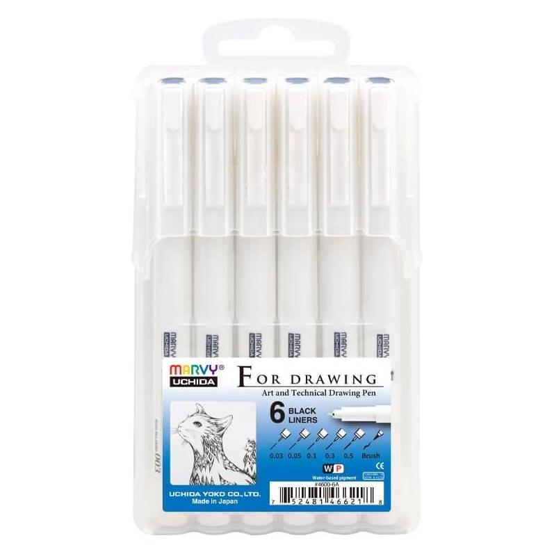 Marvy Grafische Fineliner zum Zeichnen 6 Stk (6x) (58168267)