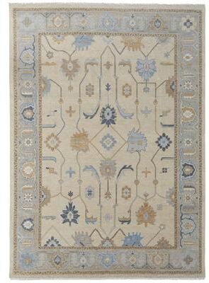 Grand Bazaar Larson Hand Knotted Floral & Botanical Transitional Area Rug