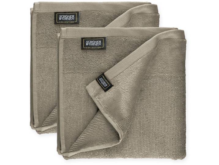 Handtücher Sense , beige (sand), B:50cm L:100cm, Frottee, Obermaterial: 100% Baumwolle, SCHÖNER WOHNEN-KOLLEKTION, Handtücher, Handtücher, mit Velourborte, hautschmeichelnde Airtouch Qualität, super weich