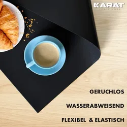 KARAT Tischfolie Empire mit abgeschrägter Kante Schwarz 110 x 140 cm