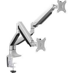 LogiLink BP0043 Monitor-Tischhalterung 2 Display(s) 33,0 cm (13) - 81,3 cm (32) Silber Höhenverstellbar, Neigbar, Schwenkbar, Drehbar