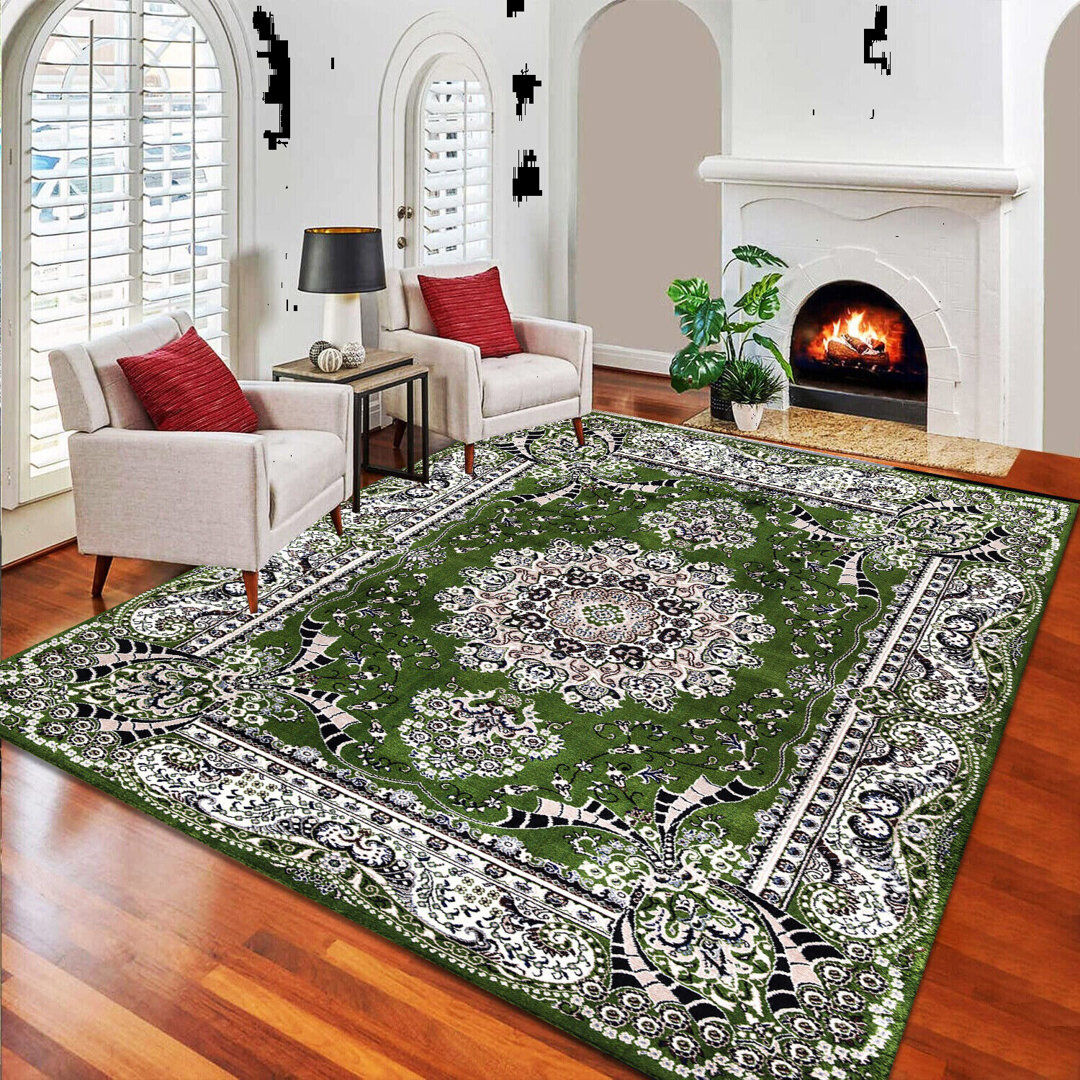 Latitude Vive Branlee Floral Area Rug Green Rectangle 240 x 320cm