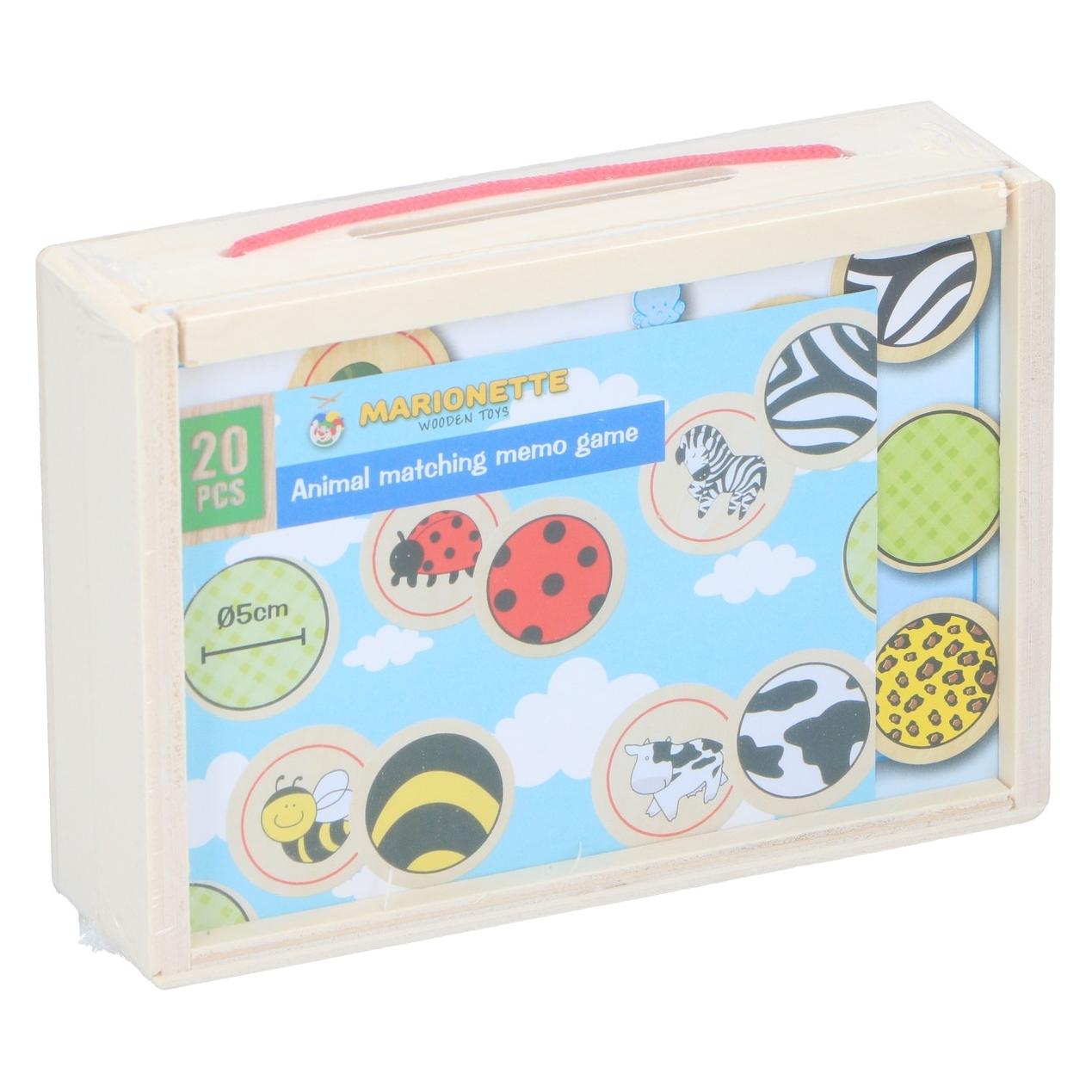 Marionette Wooden Toys Tierisches Memo-Spiel (Englisch, 1 - 2 Spieler) (21212442)