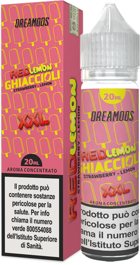 Dreamods Red Lemon Ghiaccioli Xxl Liquido Shot 20ml Fragola Limone Ghiaccio