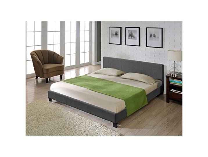 Corium Textil Doppelbett Polsterbett 180x200cm Bettgestell mit Lattenrost Stoff Bett