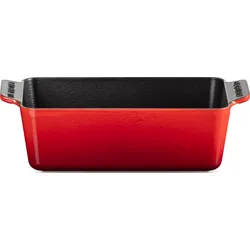Le Creuset Backform 23 cm rechteckig kirschrot