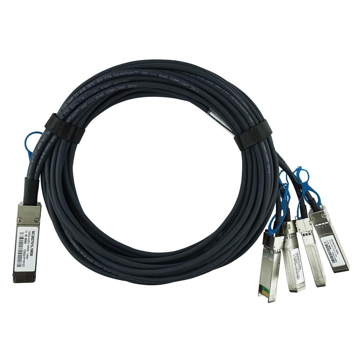 CBO Intel QSFP28-4SFP28-DAC-3M kompatibles BlueLAN QSFP28 DAC SC282701L3M26 (Q28-4S28-DAC-3M-IT-BL)