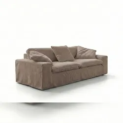 KAWOLA Sofa NETTA 4-Sitzer Bezug abziehbar Cord taupe