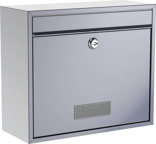 Basi 2170-0661 BK 900 Briefkasten Stahl Silber Schlüsselschloss