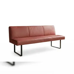 KAWOLA Esszimmerbank ELEEN Leder rot 183cm
