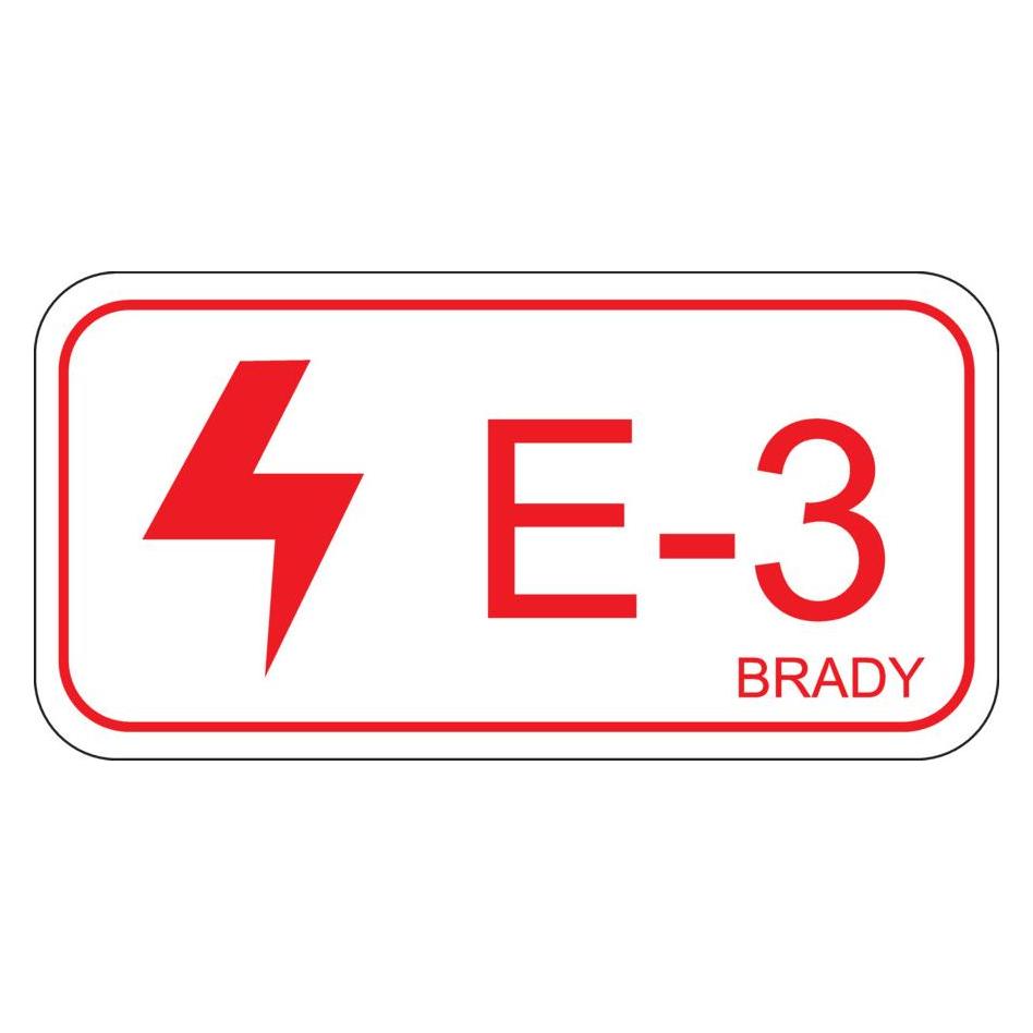 Brady Etiketten für Energiequellen, elektrischer Bereich (ENERGY TAG-E-3-75X38MM-SA/5)