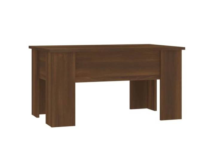 Favemtsl Couchtisch Höhenverstellbar 79x49x41cm Eichen-Optik Höhenverstellbare Tischplatte mit verstecktem Staufach für das Wohnzimmer, flexibel als Esstisch nutzbar.