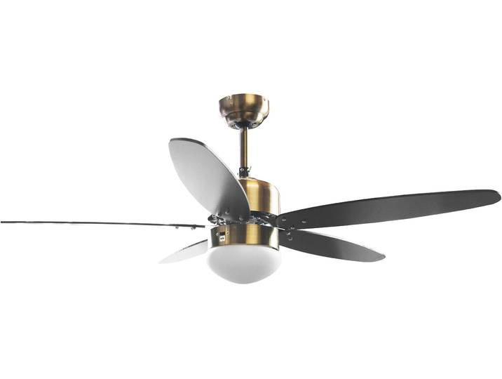 Deckenventilator SONNENKÖNIG Catania, Leistung 70W, laufruhig, Fernbedienung, Lampe , schwarz, B:100cm H:30cm T:100cm, Ventilatoren, Deckenventilator, 3 Ventilationsstufen, 5 Blätter