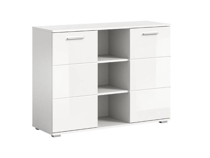 möbelvita Kommode Bello Kommode B/H/T 110x83x37 in weiß Hochglanz