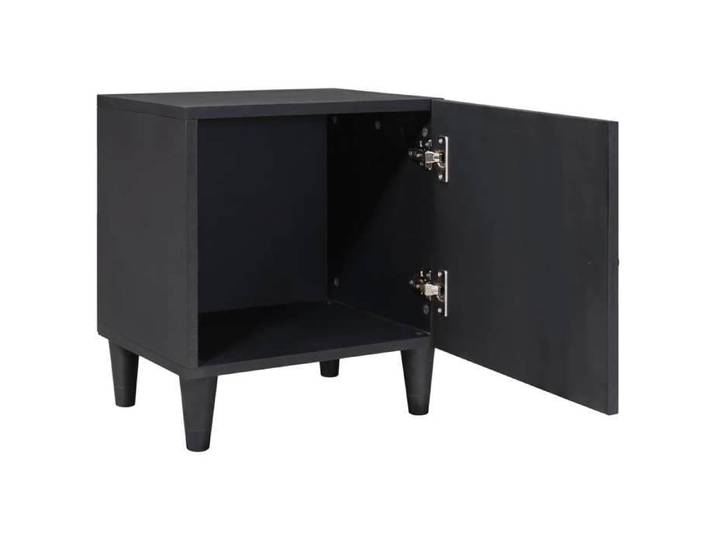 En solde  Cabinet de chevet avec porte (2 pcs) - UU - Petit armoires de chevet - Noir 40x33x46 cm L244