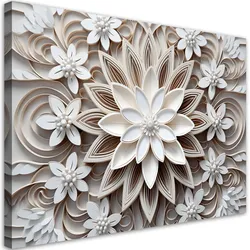 WANDBILD schlafzimmer blumen 3d