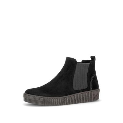 Chelseaboots GABOR "Chelsea Boot", Damen, Gr. 37,5, schwarz, Schuhe Chelseaboots