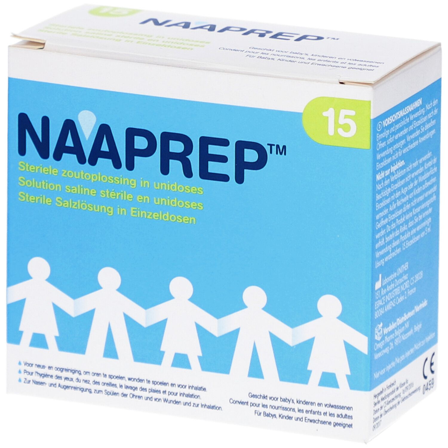 Naaprep Fysiologisch Water 15x5 ml Einzeldosispipetten