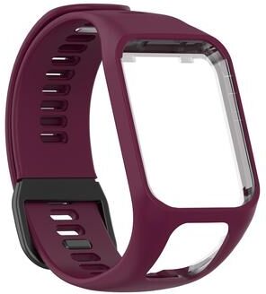 Everyday Crate TomTom Watch Band Soft Silicone Replacement Strap Adjustable Sports Watch Band purple Red