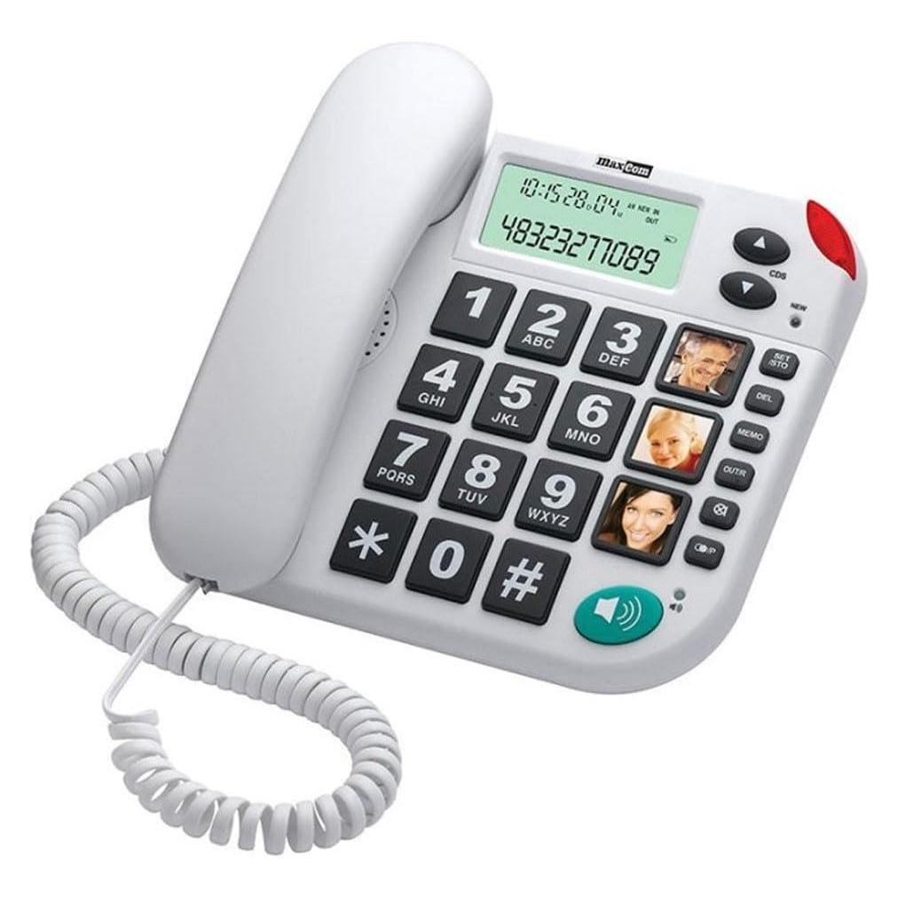 Maxcom Telefon stacjonarny KXT 480 Biały (KXT480BBBIALY)