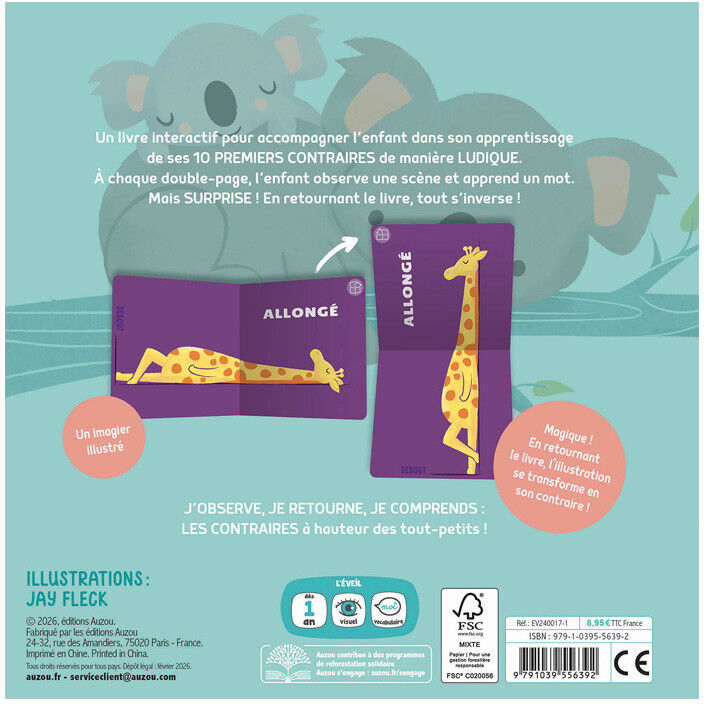 Livre Les contraires - Auzou