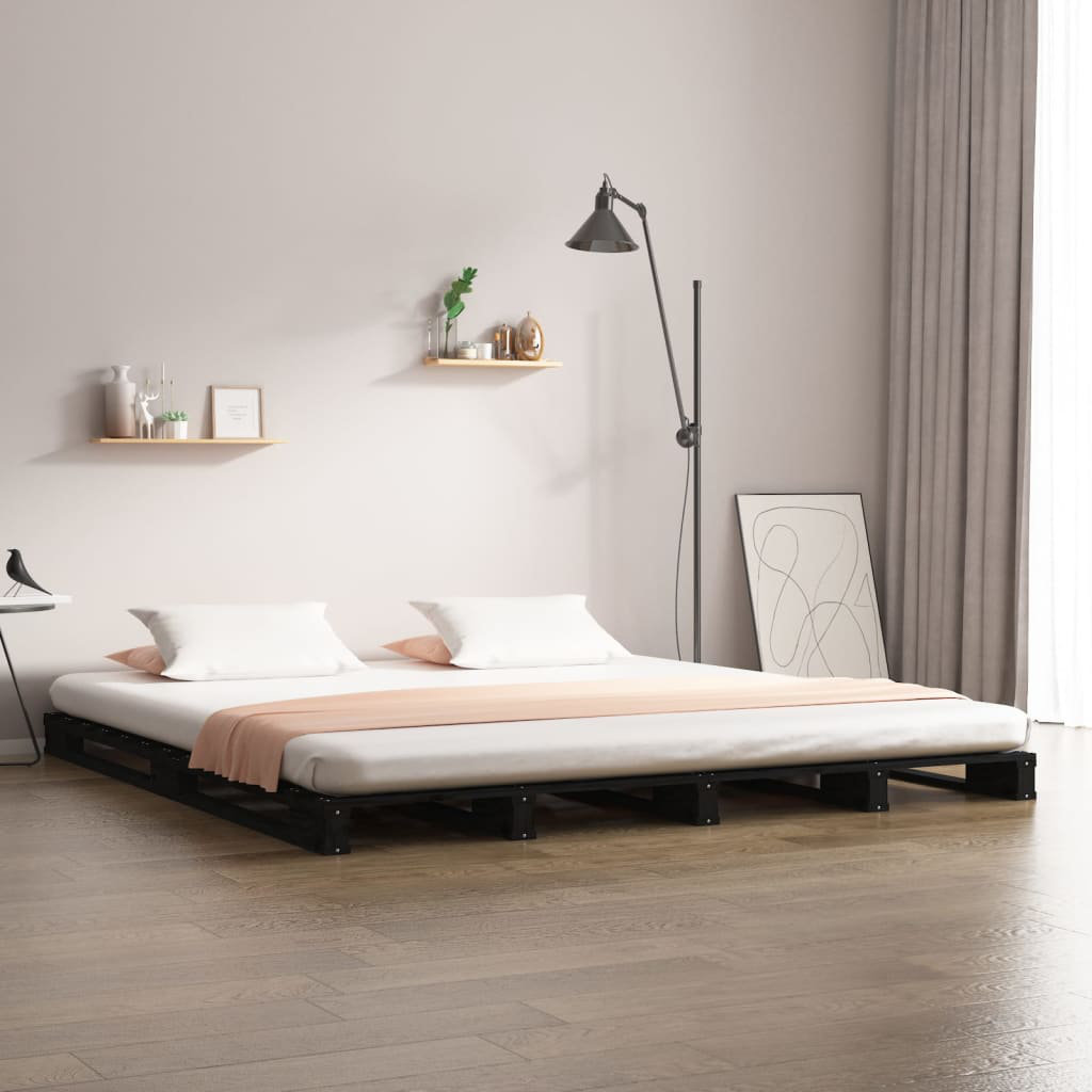 Marlow Home Co. Pallet Bed Solid Wood white Small Single (2'6)