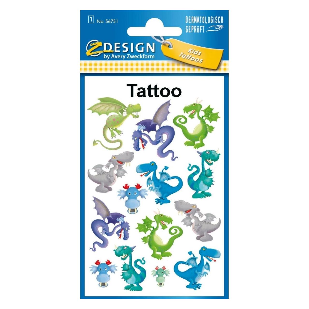 Z-Design Kinder Tattoos (14 Sticker) (56751)