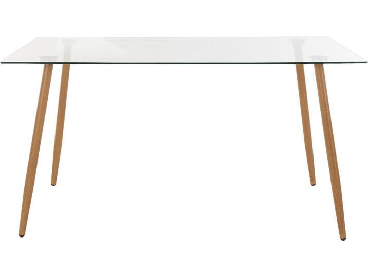 Glastisch GOODPRODUCT Miller , braun (glas, eichefarben), B:140cm H:75cm T:80cm, Tische, Glastisch, Breite 140 cm