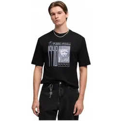 Puma, Herren, Fussballtrikot, Schwarzes T-Shirt Mit Grafik-Fotodruck (XL), Schwarz