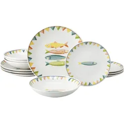 Tchibo - creaTable Teller-Set »Sardinhas Pastell« - mehrfarbig