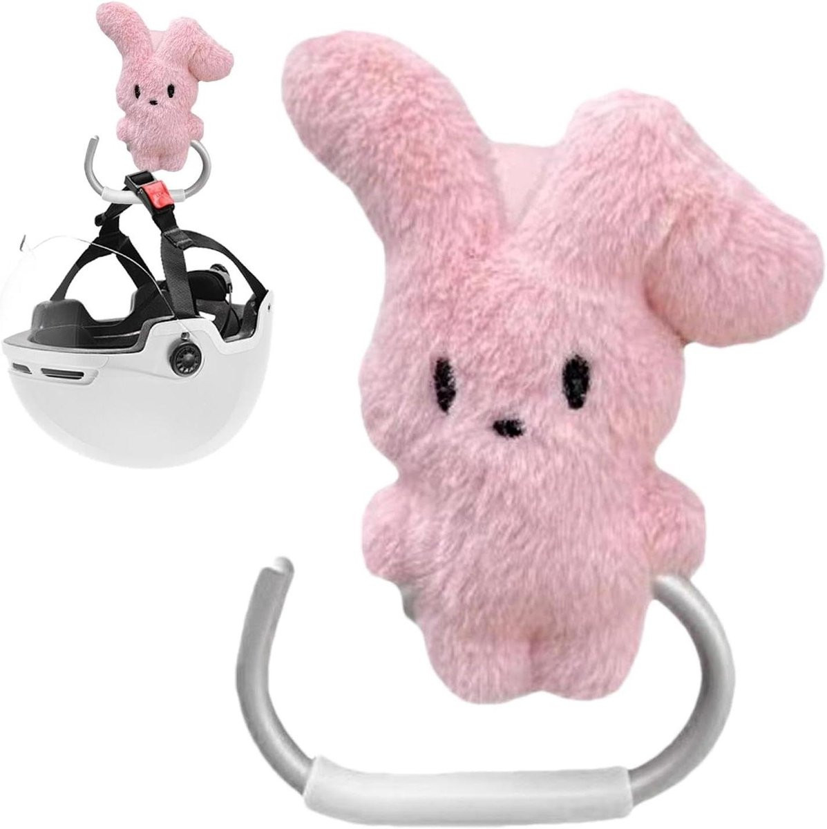 Kinderwagen Haken Tas Hanger met Cartoon Ontwerp - Roze - 9 x 82 cm