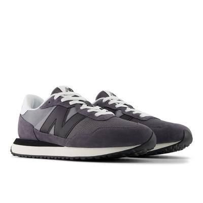 Sneaker NEW BALANCE "237", Herren, Gr. 40,5, grau (magnet, schwarz), Leder, Textil, Schuhe Sneaker