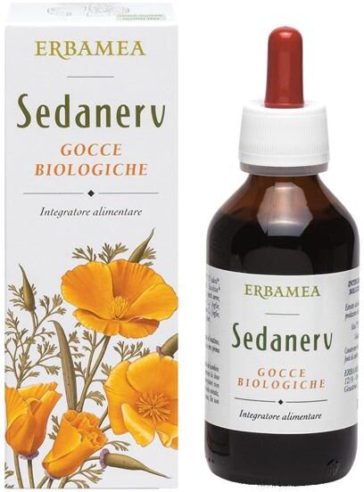 Erbamea Sedanerv Gocce 100ml Integratore Rilassante con Escolzia Melissa Passiflora Lavanda