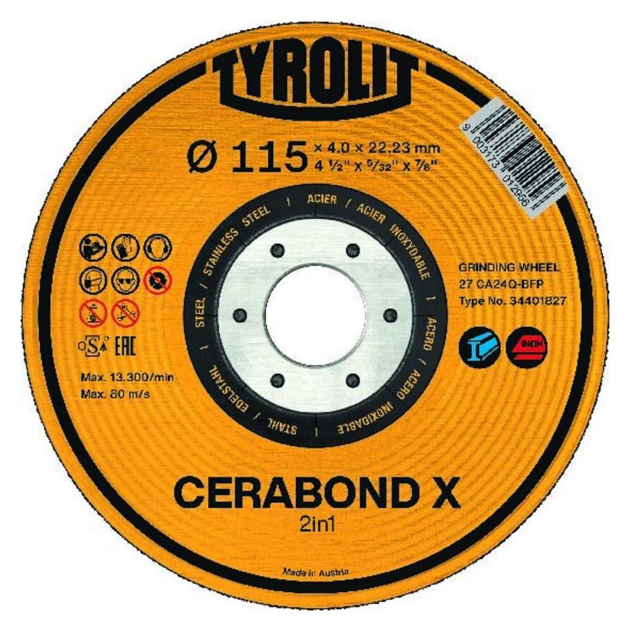 Magni Schruppscheibe CERABOND X 115x4mm CA24Q-BFK Tyrolit (89306341)