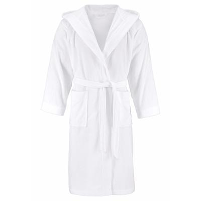 Unisex-Bademantel BRUNO BANANI "Robby, ideal für Sauna & Spa, Standard, Premium und Überlänge" Gr. XL, weiß, XL, N-Gr, Walkfrottee, Hausmäntel, Damen & Herren Bademäntel, Baumwolle, mit Taschen, Sauna, XS-3XL