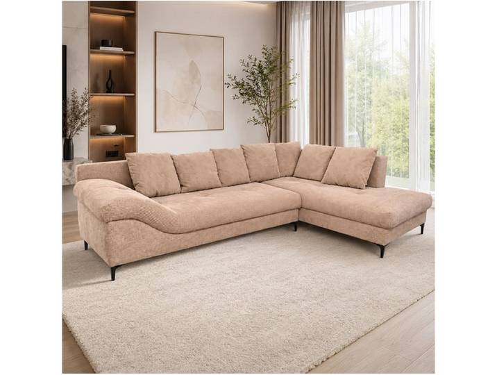 Ecksofa WAVE Stoff cream