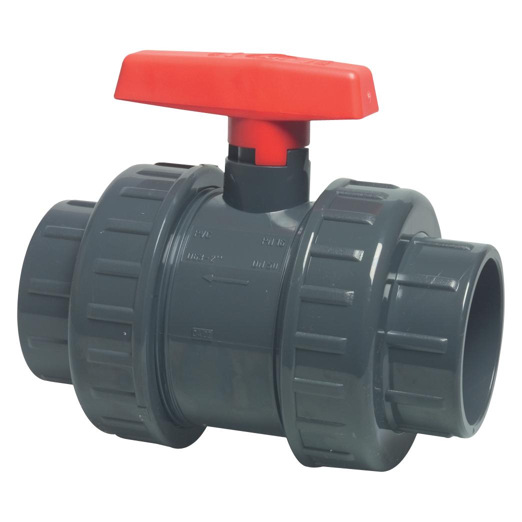 Magni PVC-U Kugelhahn 32 mm Klebemuffe 16bar DN25 Grau Typ AK (0161502)