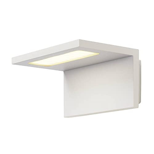 SLV Angolux Wall moderne witte LED wandopbouwarmatuur voor tuin en terras IP44 3000K 6.8W 500lm